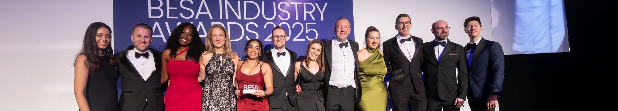 BESA Industry Awards winners celebrating at the 2025 awards ceremony